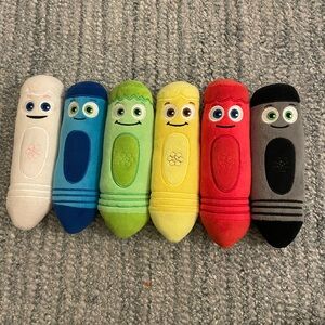 Colorful Plush Crayon Toys Set